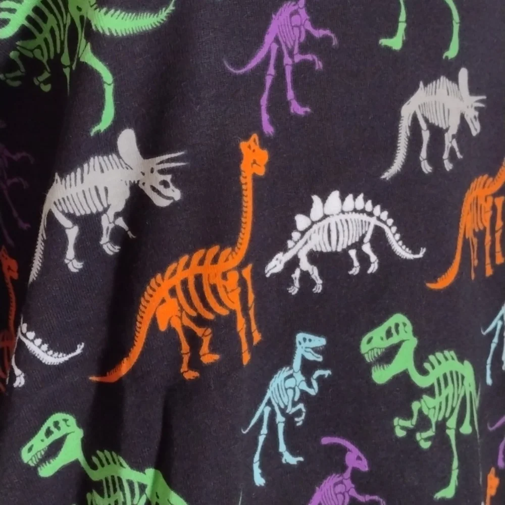 NWT Dapper Dinos: Women's Dino Skeleton Print Matching Family Pajama Set - Picture 6 of 8